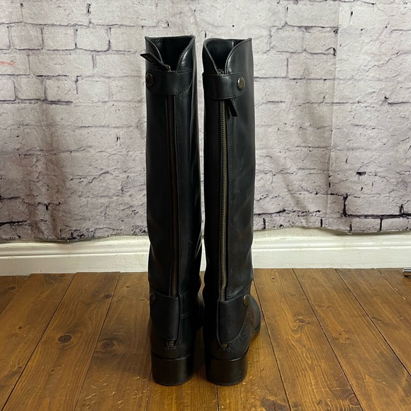 Joan And David Reilly black leather riding boots size 8M - Picture 4 of 10